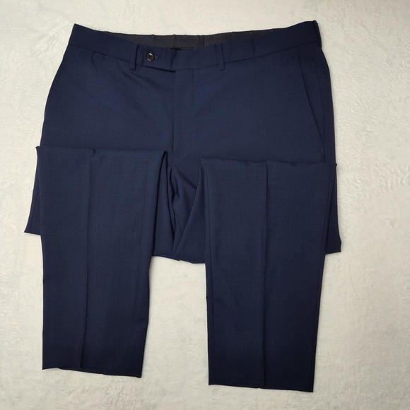 Ted Baker Pants Mens 37x30 Blue Wool Dress Flat Front Suit Trousers TB30335 - Picture 3 of 14